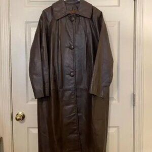 Vintage Altman Full Length Leather Coat